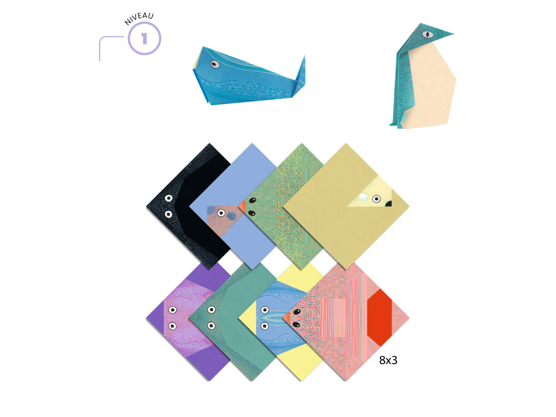 carte per origami , giochi creattivi per bambini, giochi creativi djeco , dj08777
