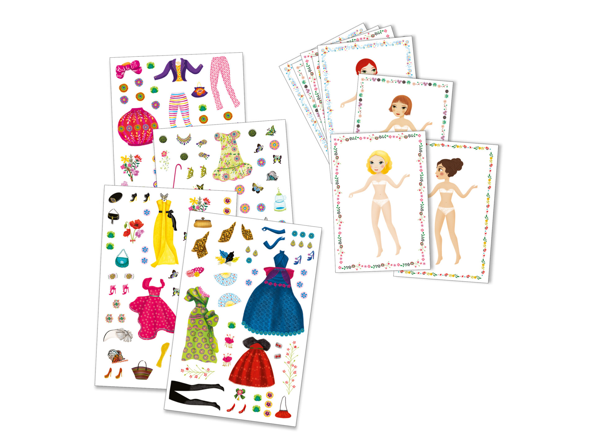 Stickers riposizionabili Bamboline da vestire - Dettagli