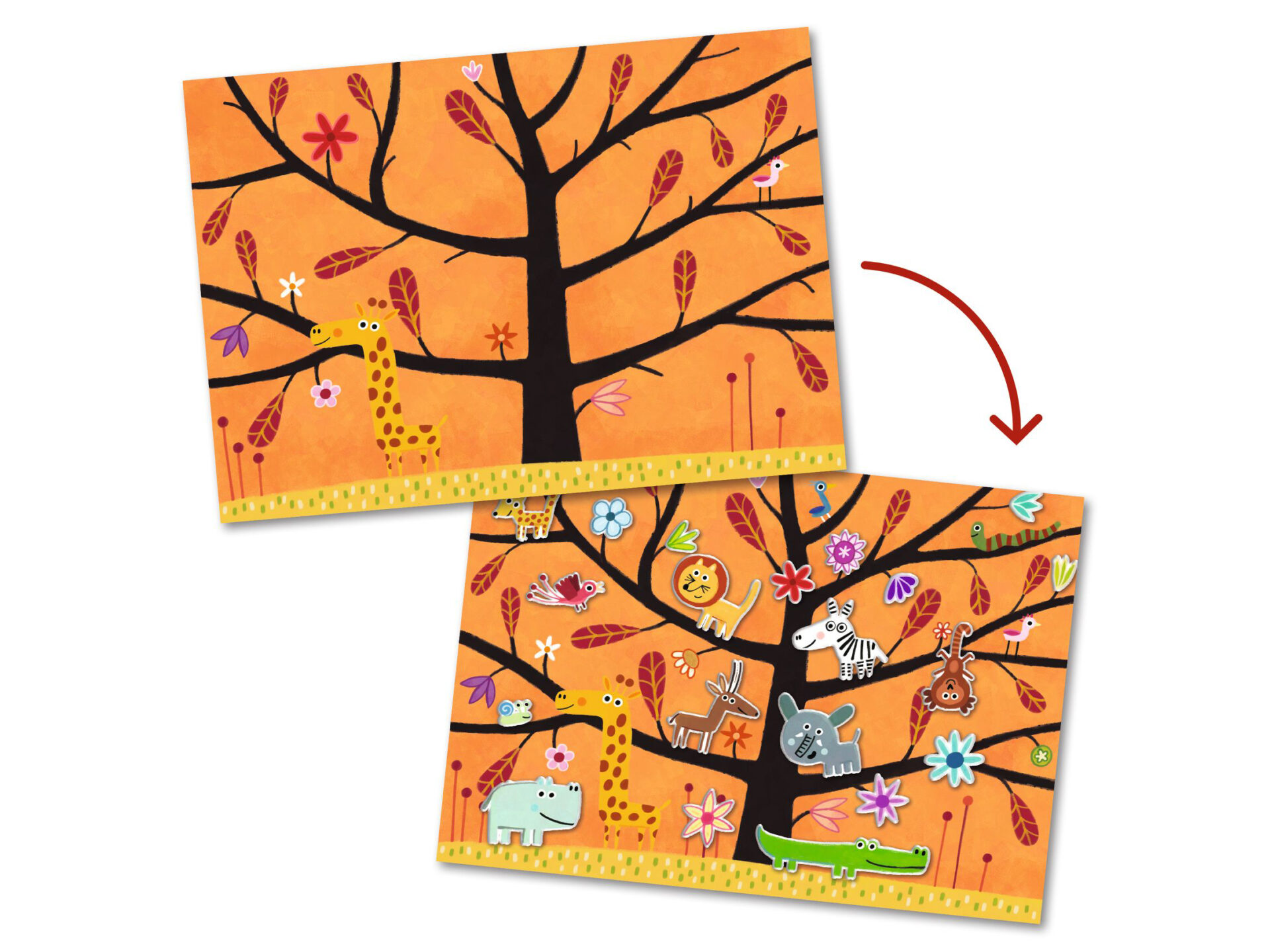 Stickers riposizionabili animali - immagine 2