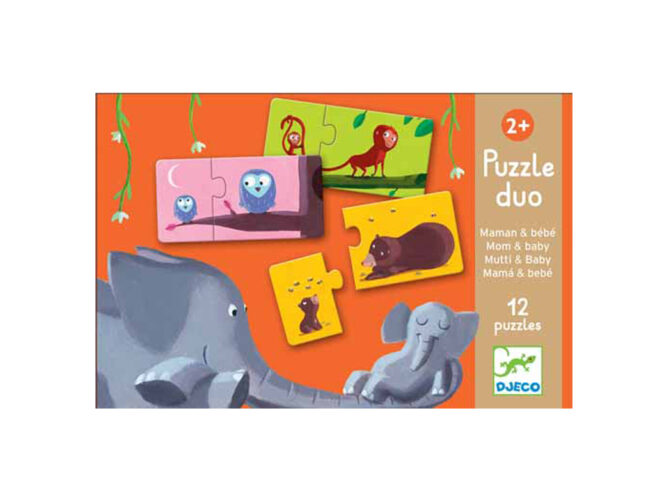 semplice puzzle per bambini da 2 anni, puzzle con 2 pezzi, giocattoli djeco, dj08157