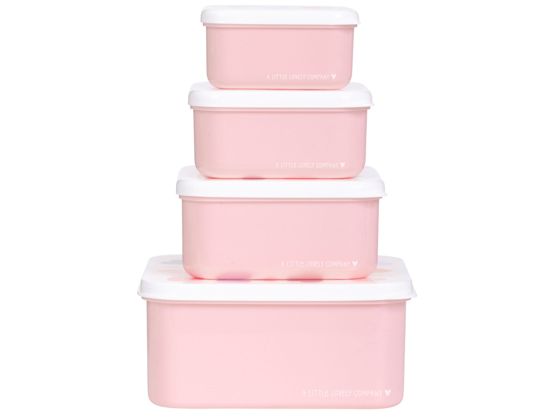Set 4 Contenitori Porta Pranzo e Porta Merenda cuori - immagine 4