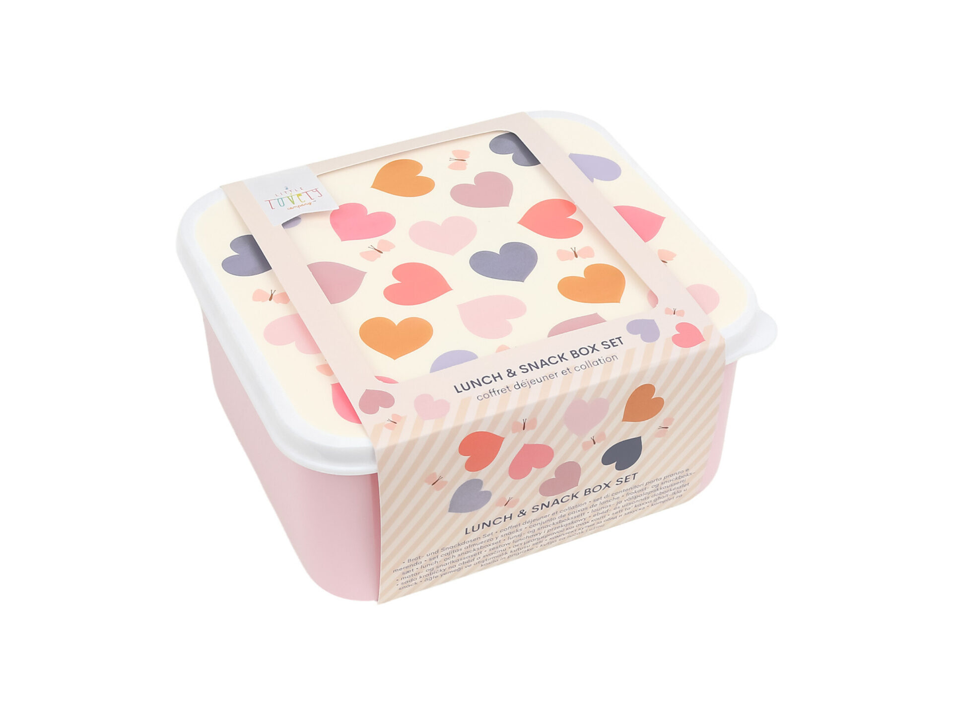 Set 4 Contenitori Porta Pranzo e Porta Merenda cuori - immagine 2