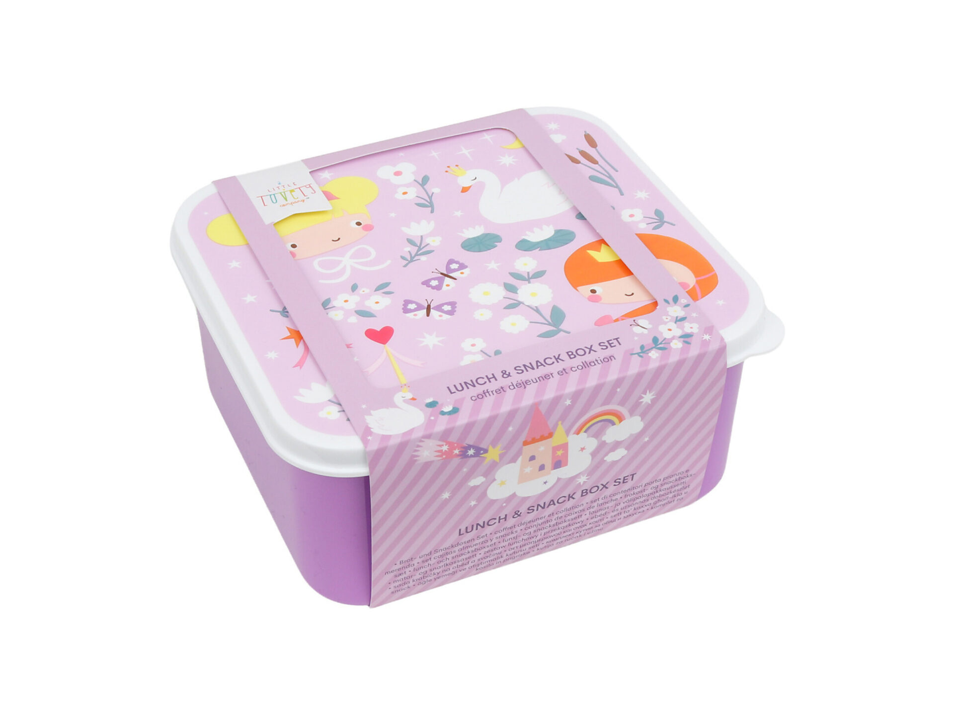 Set 4 Contenitori Porta Pranzo e Porta Merenda principesse - immagine 4