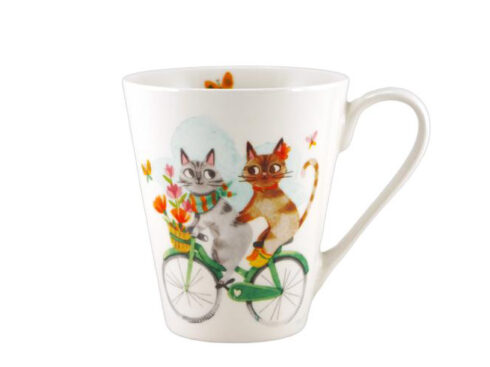 Tazza svasata gatti bicicletta