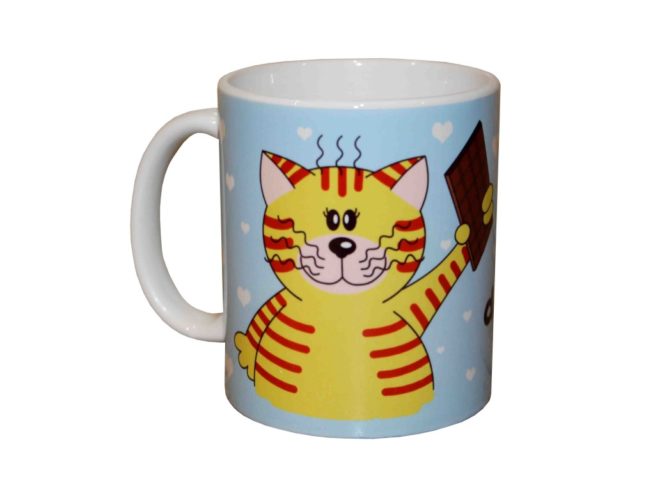 cat cup, best wishes Mum, chocolate, mug gattino , festa della mamma
