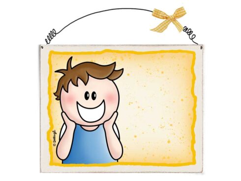 Targhetta bimbo che ride