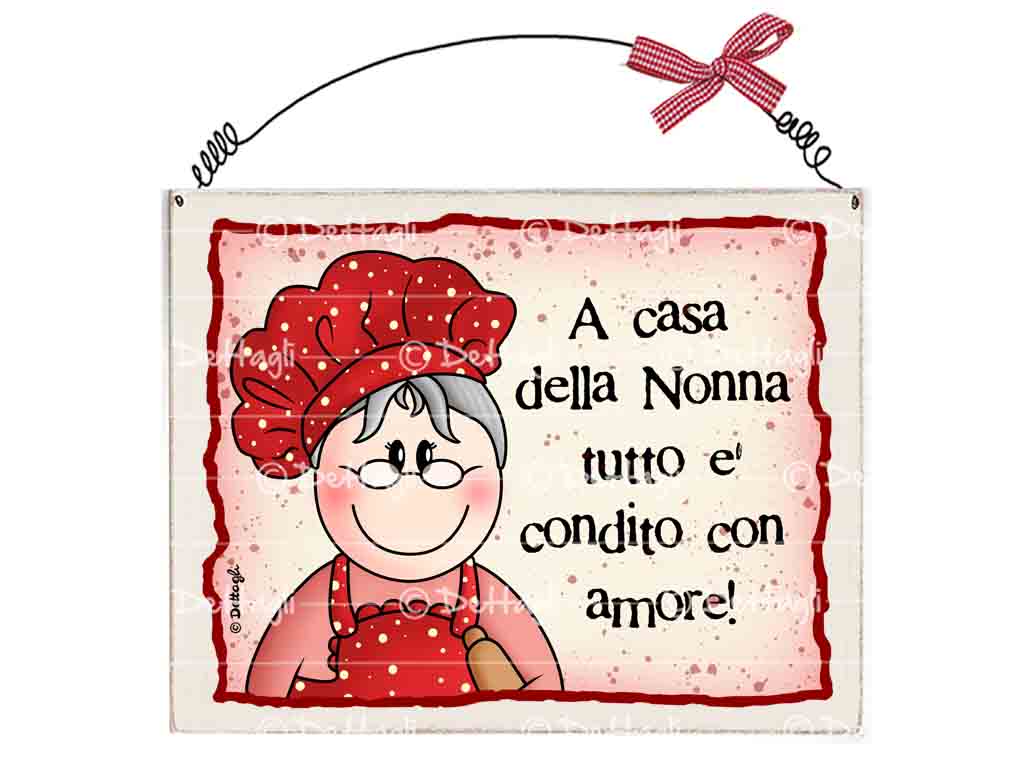 Targhetta Nonna Cuoca A Casa Della Nonna Dettagli Articoli Da Regalo Giocattoli In Legno Artigianato Italiano